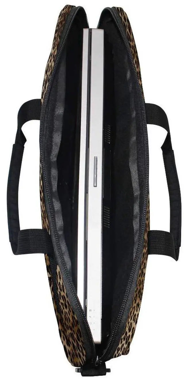Alt view image 3 of 5 - Vintage Animal Leopard Print 13 13.3 14 Inch Laptop Shoulder Messenger Bag Case Sleeve Briefcase with Handle Strap for Men Women