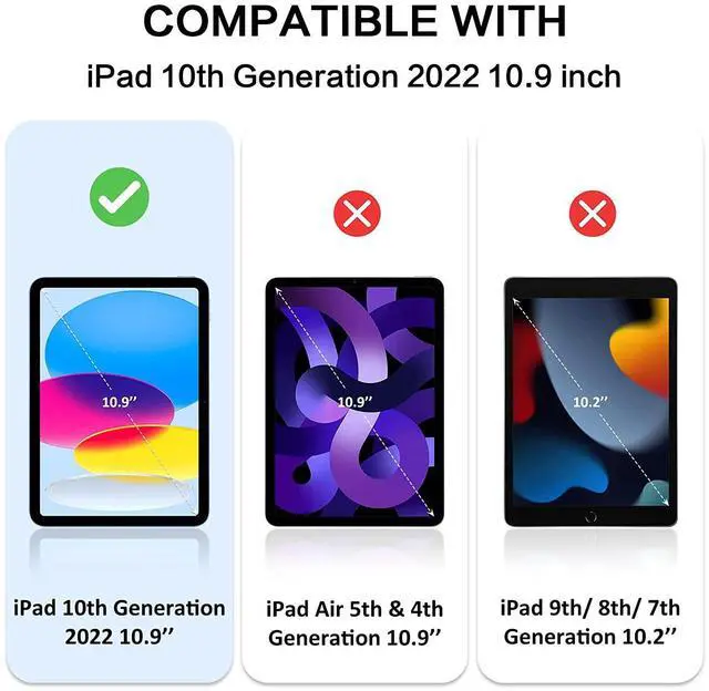 Alt view image 2 of 5 - BENTOBEN for iPad 10th Generation Case, iPad 10.9 Case 2022 with Kickstand Glitter Sparkly 3 Layers Rugged Shockproof Protective Tablet Cover Case for iPad 10.9 Inch 2022 Release, Rose Gold