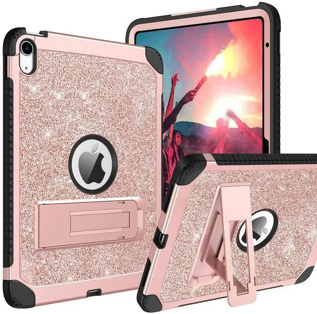 Main image of BENTOBEN for iPad 10th Generation Case, iPad 10.9 Case 2022 with Kickstand Glitter Sparkly 3 Layers Rugged Shockproof Protective Tablet Cover Case for iPad 10.9 Inch 2022 Release, Rose Gold
