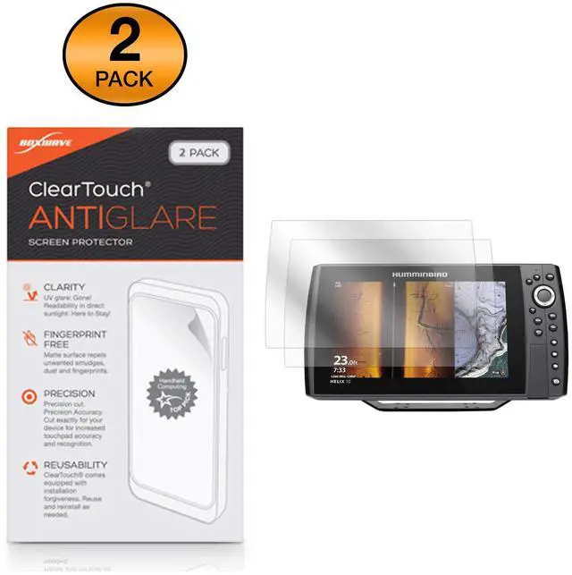 Alt view image 2 of 5 - BoxWave Screen Protector Compatible with Humminbird Helix 10 G3N - ClearTouch Anti-Glare (2-Pack), Anti-Fingerprint Matte Film Skin for Humminbird Helix 10 G3N