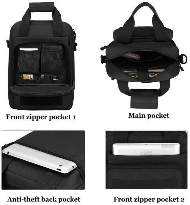 Alt view image 4 of 5 - CamGo Tactical Briefcase Heavy Duty Military Shoulder Messenger Bag Lightweight Mens Handbag