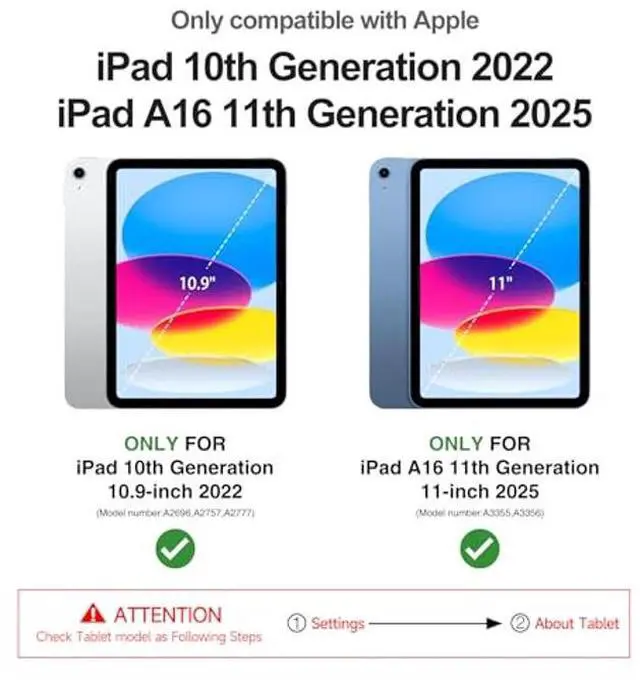 Alt view image 2 of 5 - Dexnor Case for iPad 11th Generation 11 Inch (A16) 2025, iPad 10th Generation 10.9 Inch(2022) with Pen Holder [Built-in Screen Protector & Kickstand] Heavy Duty Rugged Full Body Protective Cover,Pink