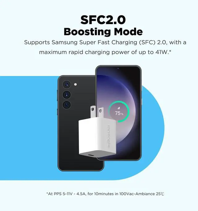 Alt view image 4 of 5 - Innergie SE3 30W USB-C Fast Charger  SFC2.0 Samsung Fast Charging PD 3.0, QC 4+, PPS SFC 2.0 Power Adapter for iPhone 16, Samsung S24 S, MacBook Air, iPad Pro and All USB-C Devices