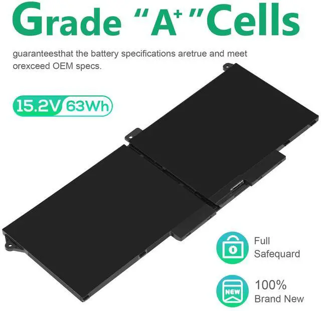Alt view image 5 of 5 - ASUNCELL RJ40G 63Wh Laptop Battery Replacement for Dell Latitude 15 5520 Latitude 14 5420 Precision 15 3560 Series M033W 01K2CF 075X16 WY9DX P137G P137G001 P104F P104F001 0WK3F1 0M3KCN 15.2V 3941mAh