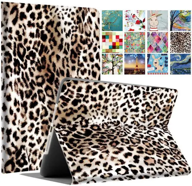 Main image of DuraSafe Cases for iPad PRO 10.5 Air 3 [ PRO 10.5 Inch Air 3rd Gen ] A1701 A1709 A1852 A2152 A2123 A2153 A2154 Printed Folio Magnetic Smart Protective Sleek & Classic Design Cover - Leopard