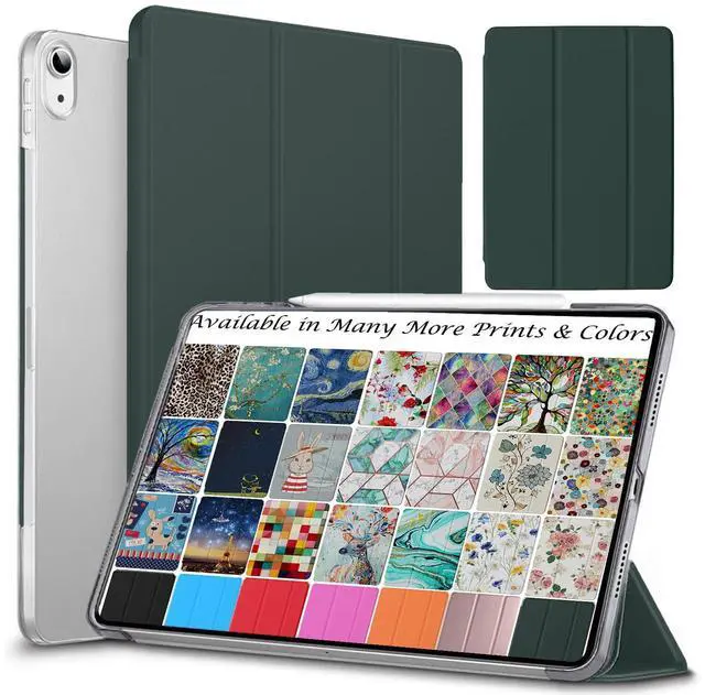 Main image of DuraSafe Cases for iPad PRO 11 Inch 1st [ PRO 11 2018 1 Gen ] A1980 A1934 A2013 A1979 MTXN2LL/A MTXP2LL/A MTXR2LL/A Trifold Hard Smart PC Translucent Back Cover - Dark Green
