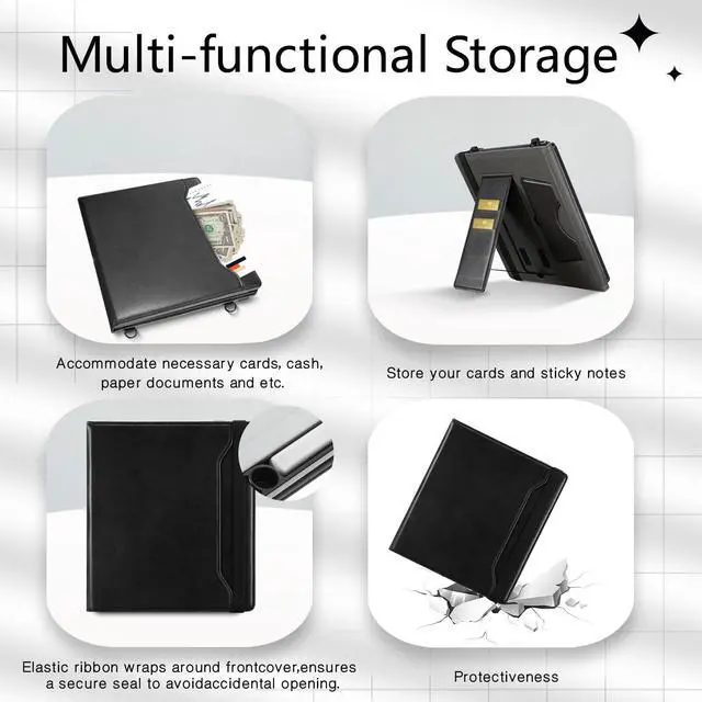 Alt view image 3 of 5 - E NET-CASE Case for Remarkable 2 Paper Tablet - Business Design Protective Stand Cover with Pen Holder/Hand Strap/Carrying Shoulder Strap & Auto Sleep/Wake for 10.3" 2020 Released (Black)