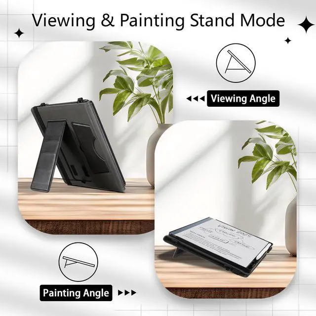 Alt view image 2 of 5 - E NET-CASE Case for Remarkable 2 Paper Tablet - Business Design Protective Stand Cover with Pen Holder/Hand Strap/Carrying Shoulder Strap & Auto Sleep/Wake for 10.3" 2020 Released (Black)
