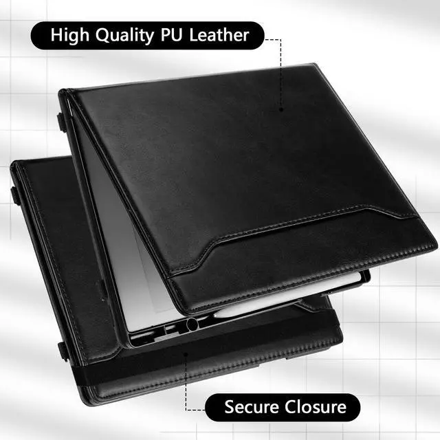 Alt view image 5 of 5 - E NET-CASE Case for Remarkable 2 Paper Tablet - Business Design Protective Stand Cover with Pen Holder/Hand Strap/Carrying Shoulder Strap & Auto Sleep/Wake for 10.3" 2020 Released (Black)