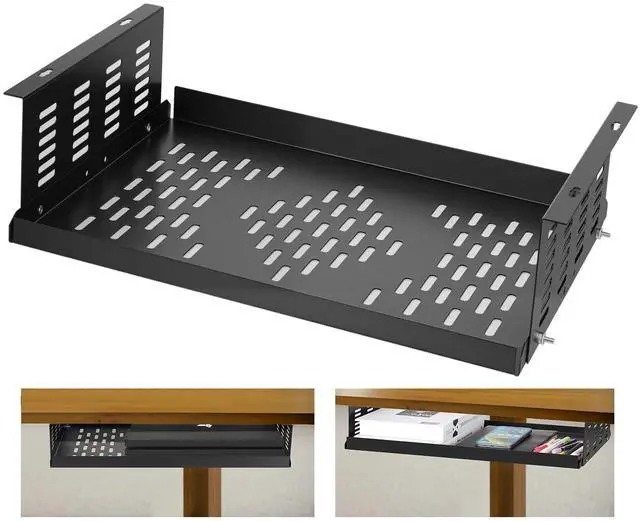 Alt view image 2 of 5 - Freejia Adjustable Under Desk PC Mount for Small Form Factor SFF Computers and PCs, Product Using Space 17.3" x H 4" x D 12", Compatiblet with PlayStation 4, PS4 Slim, PS4 Pro for Under Desk Gaming