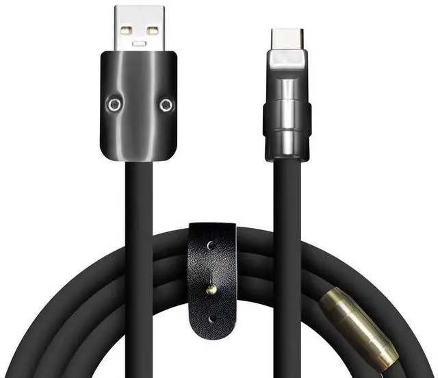 Main image of Black Chubby - Special Black Samurai Edition Durable 240W Fast Charging Cable Ultra-Thick Silicone USB C Cable for iPhone 16/15 Series iPad MacBook Galaxy Series, USB A to Type C, 6.6FT
