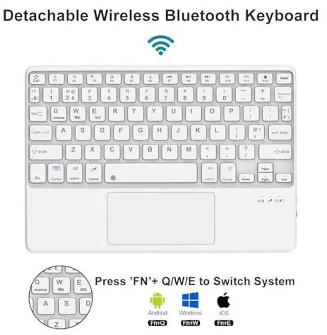 Alt view image 3 of 5 - for iPad 11th Gen A16 11inch 2025 & 10th Gen 10.9 inch 2022 Case with Keyboard, Multi-Touch Trackpad, Detachable Wireless Bluetooth Keyboard, Thin & Light Folio Smart Cover Case, Rechargable, Purple