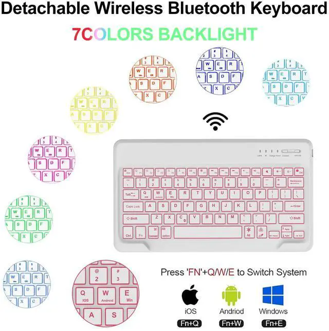 Alt view image 3 of 5 - Keyboard Case for Samsung Galaxy Tab S10+ Plus/S9+ Plus/S9 FE+ Plus/S8+ Plus/S7+ Plus/S7 FE 12.4 inch, Magnetic Detachable Bluetooth Wireless Keyboard, Slim Stand Cover Case with S Pen Holder, Red