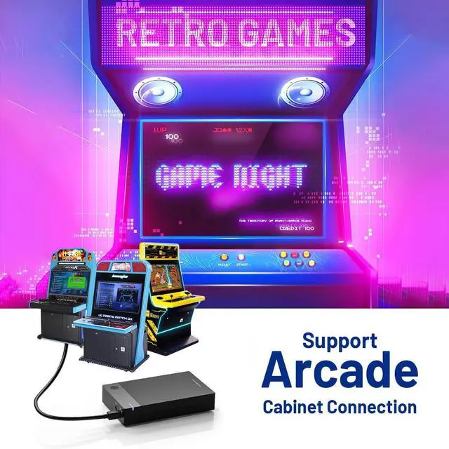 Alt view image 5 of 5 - Kinhank 12tb Retro Game Hard Drive with 96000+ Games,Gaming External Hard Drive Compatible with 400+ Emulators,Game Hard Drive for PC Support Win7/8/10/11