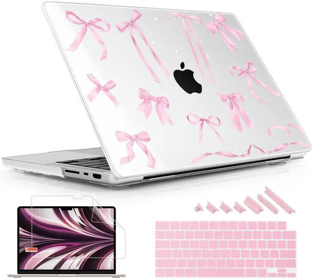 Main image of Lepeoac for MacBook Pro 16 inch Case 2021 2022 2023 2024 Release A3186 A3403 M4 A2991 M3 A2780 M2 A2485 M1 Pro/Max, Hard Shell Case with Screen Protector & Keyboard Cover, Bowknot