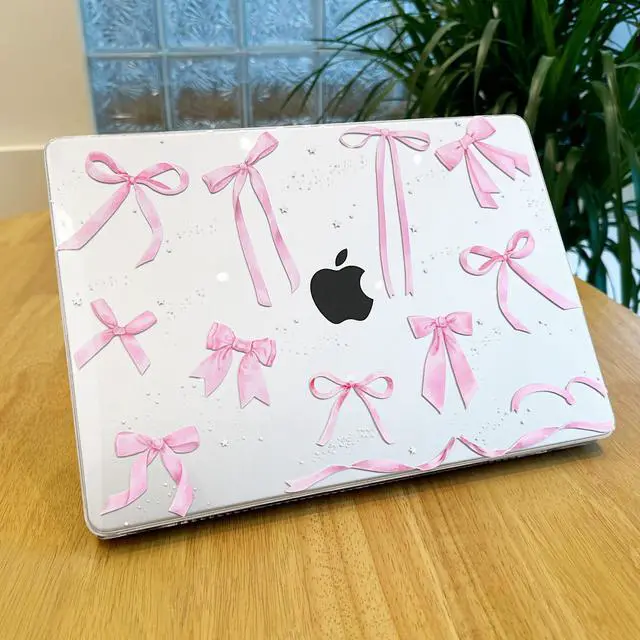 Alt view image 3 of 5 - Lepeoac for MacBook Pro 16 inch Case 2021 2022 2023 2024 Release A3186 A3403 M4 A2991 M3 A2780 M2 A2485 M1 Pro/Max, Hard Shell Case with Screen Protector & Keyboard Cover, Bowknot