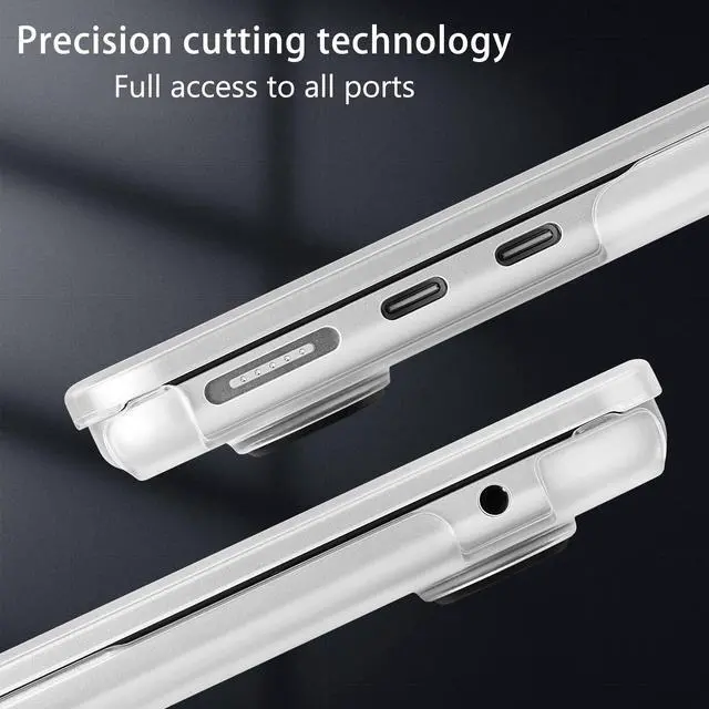 Alt view image 3 of 5 - May Chen for MacBook Air M4 M3 M2 13.6 inch Case 2025 2024 2023 2022 Release, Models: A3240 A3113 A2681, Flexible Plastic Case for M4 13.6" Laptop, Hard Shell with Keyboard Cover, Cute Baby elephent