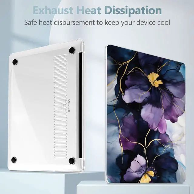 Alt view image 3 of 4 - May Chen Case for Microsoft Surface Laptop 13.8 inch, 2024 Windows 11 AI + PC, 7th Edition Touchscreen Display, Protective Plastic Hard Shell Case with Keyboard Cover - Fluid Art Flower