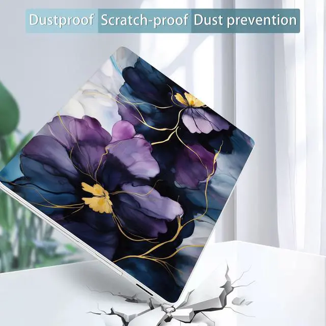 Alt view image 4 of 4 - May Chen Case for Microsoft Surface Laptop 13.8 inch, 2024 Windows 11 AI + PC, 7th Edition Touchscreen Display, Protective Plastic Hard Shell Case with Keyboard Cover - Fluid Art Flower