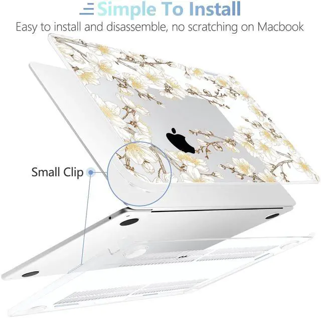 Alt view image 5 of 5 - MEEgoodo for M4/M3/M2 MacBook Air 15.3 inch Case 2025 2024 2023, Case Fit Model (A3241/A3114/A2941) for MacBook Air 15 inch, Laptop Hard Shell with Keyboard Cover, Cherry Branches