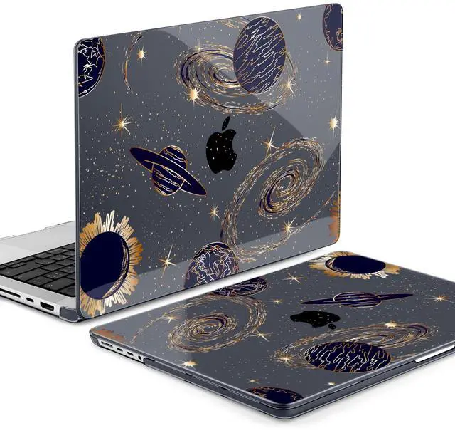 Alt view image 3 of 5 - MEEgoodo Case for M4 MacBook Pro 16 inch Case 2024 2023 2021 (A3403/A3186/A2991/A2780/A2485) M3 M2 M1 Pro/Max Chip, Laptop Hard Shell Cases with Keyboard Cover & Trackpad Film, Planets & Galaxies