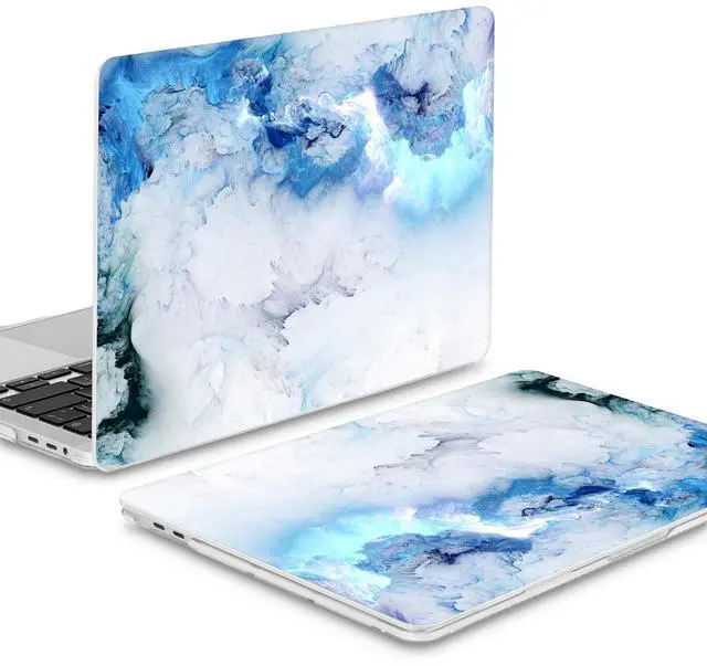 Alt view image 5 of 5 - Mektron Case for MacBook Pro 16 inch A2141 (2020 2019 Release) with Touch bar & Touch ID, Ultra Thin Clear Hard Laptop Cover Keyboard Skin Screen Protector, Cloud & Lightning