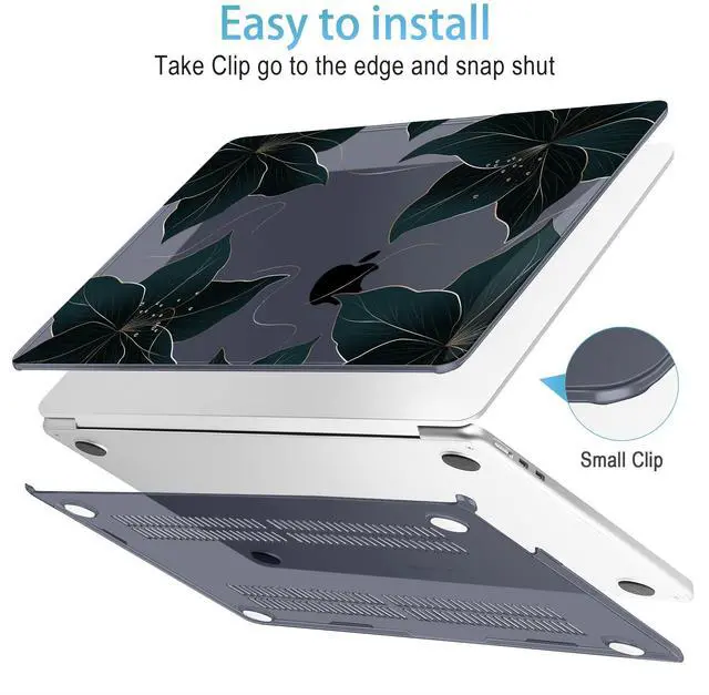 Alt view image 5 of 5 - Mektron Designed for 2025/2024/2023 MacBook Air 15 INCH M4 A3241 /M3 A3114 /M2 A2941 Case, Printed Plastic Hard Shell Cover with 15.3" Liquid Retina Display Touch ID, Floral C218