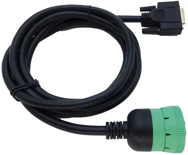 Alt view image 3 of 5 - Type2 Green 9Pin J1939 to DB15 ELD Cable for Fleet Management ELD Device for Freightliner 6.6ft/2M