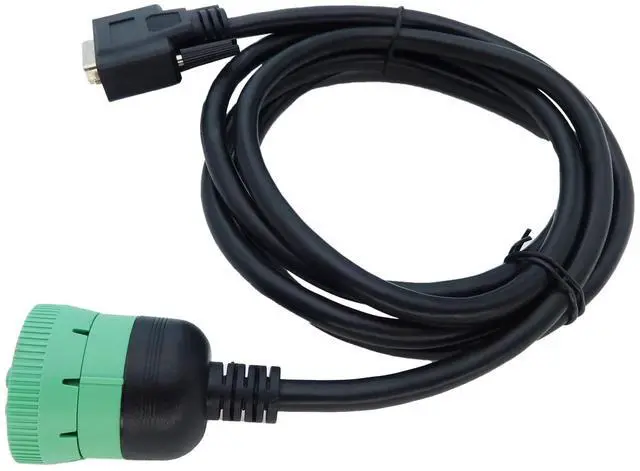 Alt view image 2 of 5 - Type2 Green 9Pin J1939 to DB15 ELD Cable for Fleet Management ELD Device for Freightliner 6.6ft/2M
