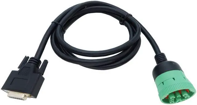 Alt view image 4 of 5 - Type2 Green 9Pin J1939 to DB15 ELD Cable for Fleet Management ELD Device for Freightliner 6.6ft/2M
