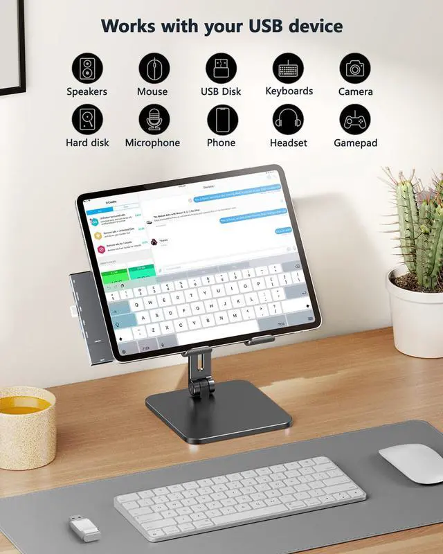Alt view image 5 of 5 - USB C Hub for MacBook, USB-C Hub 8-in-2, 2 HDMI 4K 60Hz, 2 USB A Data Ports microSD SD Card Reader for MacBook Pro 13 Inch, MacBook Air M1 M2 M3 iPad Dell XPS, Lenovo Thinkpad, HP Laptops