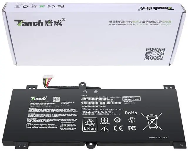 Main image of Tanch Laptop Battery C41N1731 Replacement for Asus ROG Strix Scar II GL504GM-ES182T GL504GW-DS74 GL504GV GL704GM GL704GM GL704GW Hero Strix II GL504GM 15.4V 4335mAh/66Wh
