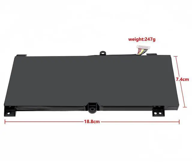 Alt view image 3 of 5 - Tanch Laptop Battery C41N1731 Replacement for Asus ROG Strix Scar II GL504GM-ES182T GL504GW-DS74 GL504GV GL704GM GL704GM GL704GW Hero Strix II GL504GM 15.4V 4335mAh/66Wh