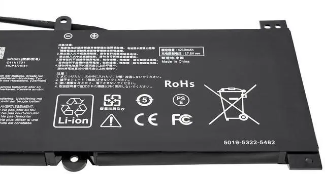 Alt view image 5 of 5 - Tanch Laptop Battery C41N1731 Replacement for Asus ROG Strix Scar II GL504GM-ES182T GL504GW-DS74 GL504GV GL704GM GL704GM GL704GW Hero Strix II GL504GM 15.4V 4335mAh/66Wh