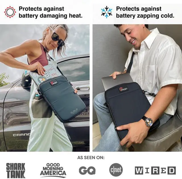 Alt view image 5 of 5 - PHOOZY Thermal Insulated Tablet/Laptop Case for iPad, MacBook Air, MacBook Pro & Similar Sized Tablets or Laptops up to 13" - Protection Against Heat, Cold, Drops and Water (Cosmic Black)