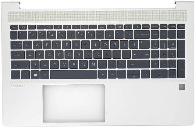 Main image of Jxjslp Replacement Upper Case Palmrest for HP Probook 450 G8 455 G8 15.6'' Series Laptop Top Cover Non-Backlit Keyboard Assembly M21740-001 Silver