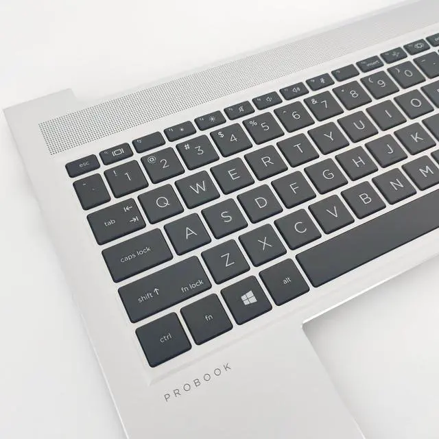 Alt view image 3 of 5 - Jxjslp Replacement Upper Case Palmrest for HP Probook 450 G8 455 G8 15.6'' Series Laptop Top Cover Non-Backlit Keyboard Assembly M21740-001 Silver
