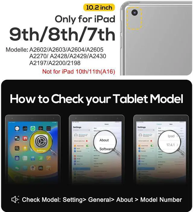 Alt view image 2 of 5 - BRAECN Case for ipad 9th/8th/7th Generation 10.2'' Heavy Duty Screen Protector 360° Rotating Stand Handle Pencil Holder Shockproof Drop Protection Shoulder/Hand Strap Durable Kids-Friendly