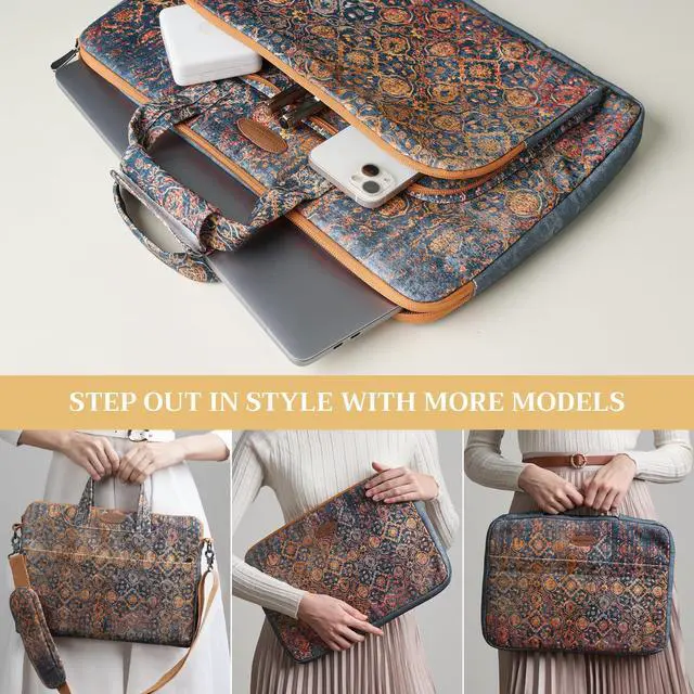 Alt view image 5 of 5 - Maison d'Hermine Laptop Bag with Pocket upto 13.5 inch Stain and water repellent Cotton canvas - Imperfection