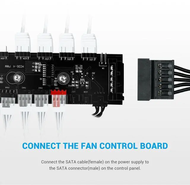 Alt view image 3 of 5 - SAMA S40 Mid Tower ATX PC Case  High-Airflow Mesh Design, 4x120mm ARGB PWM Fans, Tempered Glass Panel, USB-C, RTX 4090 Ready Gaming Case (Black)