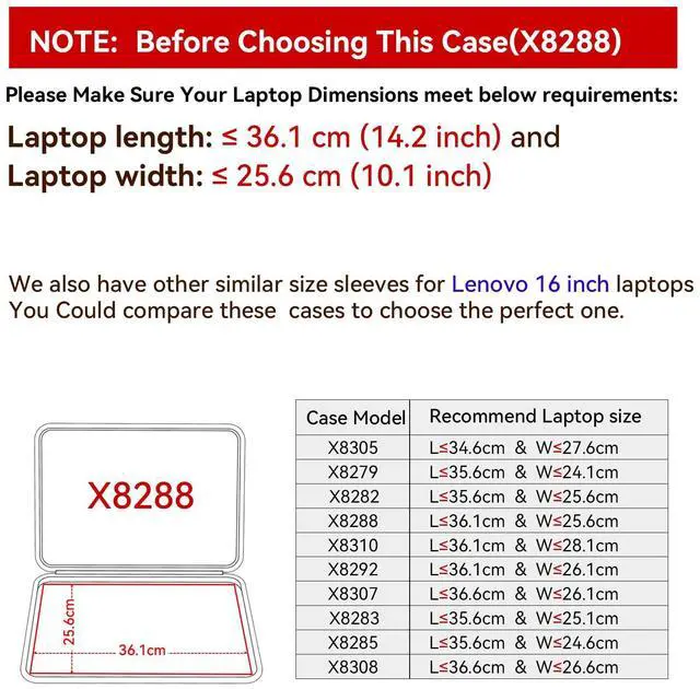Alt view image 2 of 5 - Smatree Hard EVA Protective Sleeve Case Compatible for 16 inch Lenovo IdeaPad Slim 3i Gen 8, Legion Slim 7 Gen 7, Yoga Pro 9i, Waterproof and Anti-Shock Laptop Bag (X8288)