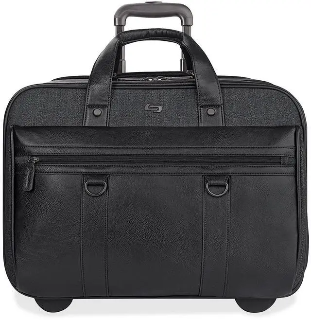 Alt view image 4 of 5 - Solo New York Rolling Case with Wheels - Roller Laptop Bag, Wheeled Briefcase for Women & Men, Carry On Size for Travel, Fits 17.3" Computer - MacDougal, Black