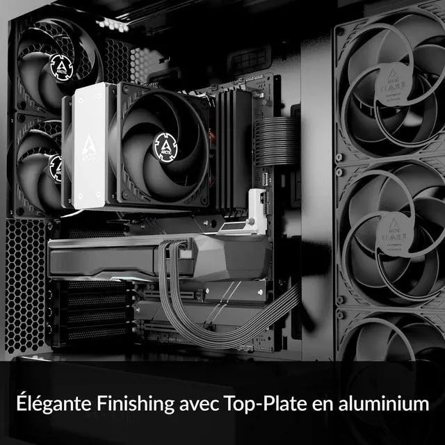 Alt view image 2 of 5 - ARCTIC Freezer 36 - Single-Tower CPU Cooler with Push-Pull, Two Pressure-optimised 120 mm P Fans, Fluid Dynamic Bearing, 2001800 RPM, 4 Heatpipes, incl. MX-6 Thermal Compound