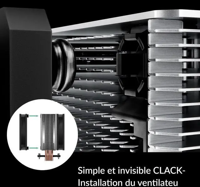 Alt view image 3 of 5 - ARCTIC Freezer 36 - Single-Tower CPU Cooler with Push-Pull, Two Pressure-optimised 120 mm P Fans, Fluid Dynamic Bearing, 2001800 RPM, 4 Heatpipes, incl. MX-6 Thermal Compound
