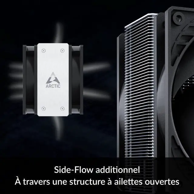 Alt view image 4 of 5 - ARCTIC Freezer 36 - Single-Tower CPU Cooler with Push-Pull, Two Pressure-optimised 120 mm P Fans, Fluid Dynamic Bearing, 2001800 RPM, 4 Heatpipes, incl. MX-6 Thermal Compound