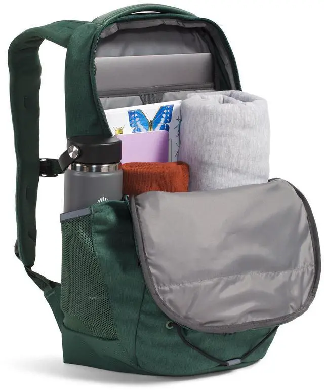 Alt view image 4 of 5 - THE NORTH FACE Jester Everyday Laptop Backpack | Commuter Daypack with Water Repellent Finish, 16" Laptop Sleeve, Huge Main Compartment, Duck Green Dark Heather/TNF Black, One Size