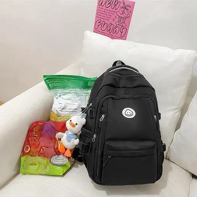 Alt view image 2 of 5 - Teclado Kawaii Backpack with Cute Accessories Lightweight Bookbags Laptop Bag Waterproof Casual Travel Daypacks (Black)