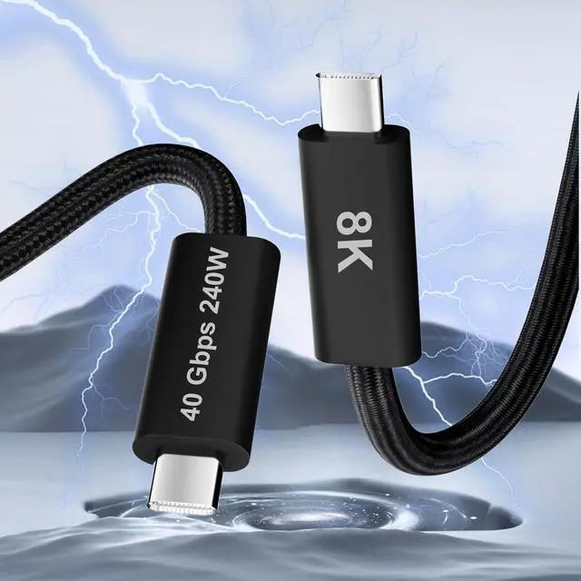 Main image of EGTPPJP 240W for Thunderbolt 4 Cable,USB 4 10Ft USB C to USBC Cable, 40Gbps High Speed Data Transfer for 4K/8K Video Display,Compatible with Thunderbolt 4/3 USB-C Monitor Hub Docking Station 3M