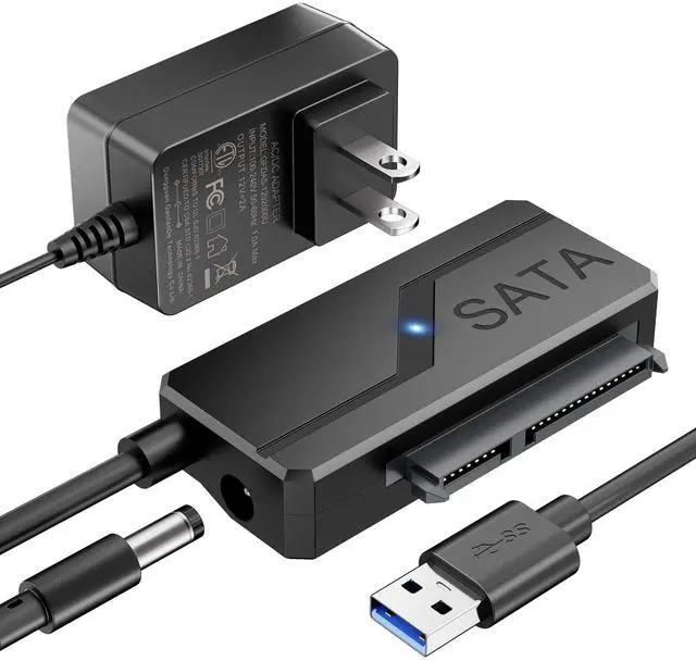 Main image of 3.5 Hard Drive Enclosure Bundle SATA to USB Adapter with Power with 12V 24W Adapter External Hard Drive Cable
