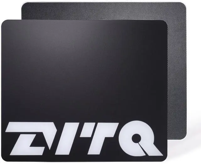 Main image of Zvtq Glass Gaming Mouse Pad, Micro-Etched Surface,Tempered Glass, Ultra-Smooth Finish, Anti-Slip Honeycomb Base, 13.8 x 11.8 InchesBlack-Big Logo
